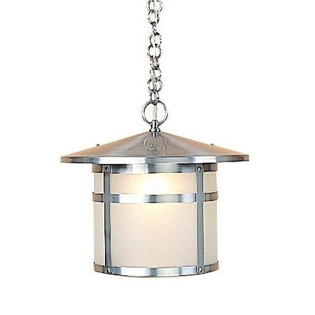 Arroyo Craftsman 14" Berkeley Pendant, Rustic Brown, Off White Glass BH-14OF-RB